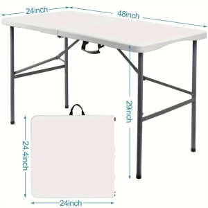 4FT/6FT Heavy-Duty Folding Plastic Table